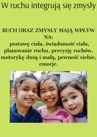 w ruchu integrują się zmysły